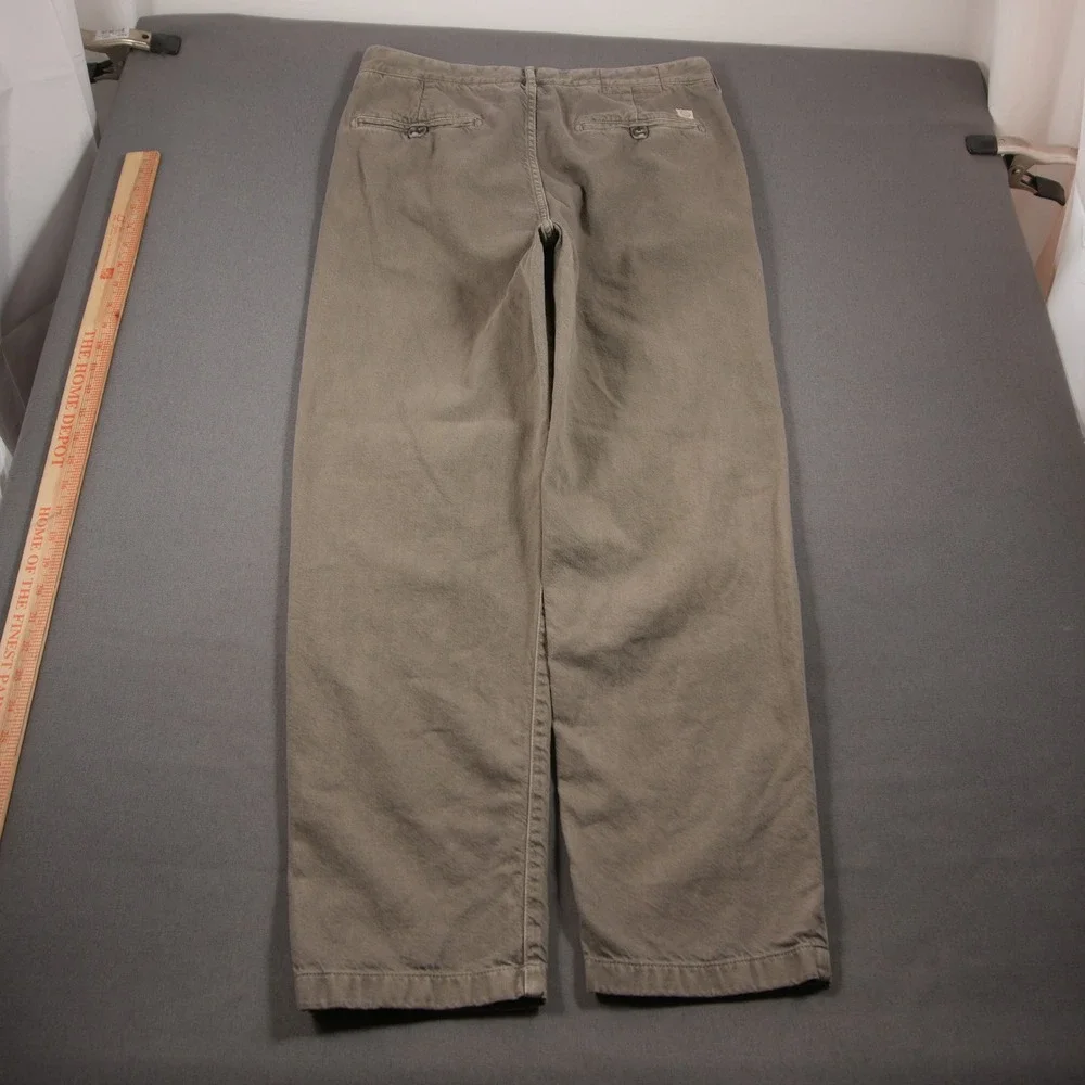 Marine Layer Relaxed Fit Pleated Front Men Chino Trousers Fits 31x28 Coastal